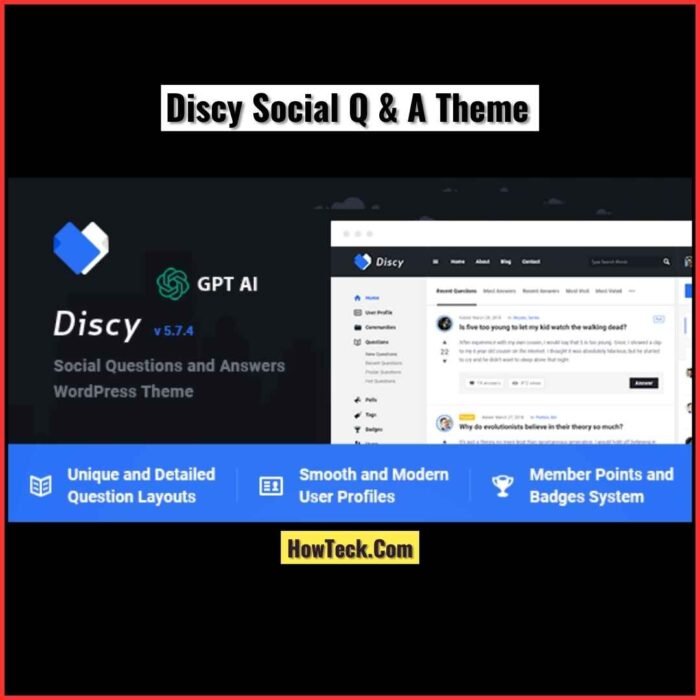 Discy Social Questions and Answers WordPress Theme